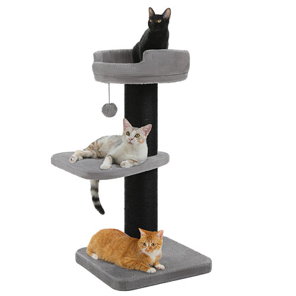 PAWZ Road Blumen-Kratzbaum 92 cm für große Katzen | Mit extra dickem Kratzpfosten [∅14 cm] | Integriertem Blumen-Schlafhaus | Hochwertiges Design für Wohnungskatzen