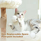 Rascador de flores moderno | Lujosa torre para gatos Boho de madera maciza | Con ramas de madera reales, columna de rascado y 2 plataformas | Diseño en blanco nube | Exclusivo para gatos de apartamento