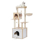 PAWZ Road Moderner Kratzbaum für Großkatzen | Premium-Katzenbaum mit XXL-Schlafhaus | Gesamthöhe 146 cm