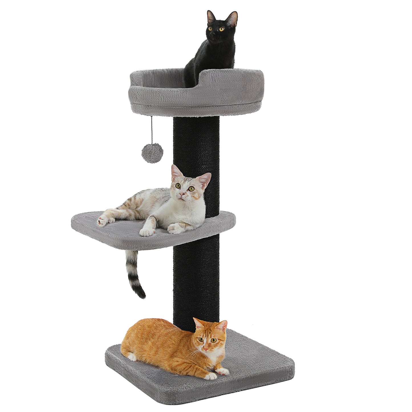 Tiragraffi PAWZ Road Flower 92 cm per gatti di grossa taglia | Con tiragraffi extra spesso [∅14 cm] | Casetta per dormire a forma di fiore integrata | Design di alta qualità per gatti da interno