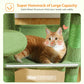 PAWZ Road 116 cm Katzenbaum mittelgroßer Kratzturm mit 4 Sisal-Kratzpfosten, Metallrahmen großer Hängematte und gemütlichem Schlafhaus, Aktivitätszentrum stabil und robust