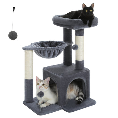 PAWZ Road – Paradiso di arrampicata multilivello per gatti | 106 cm | Robusti tiragraffi in sisal | Piattaforme stabili a più livelli