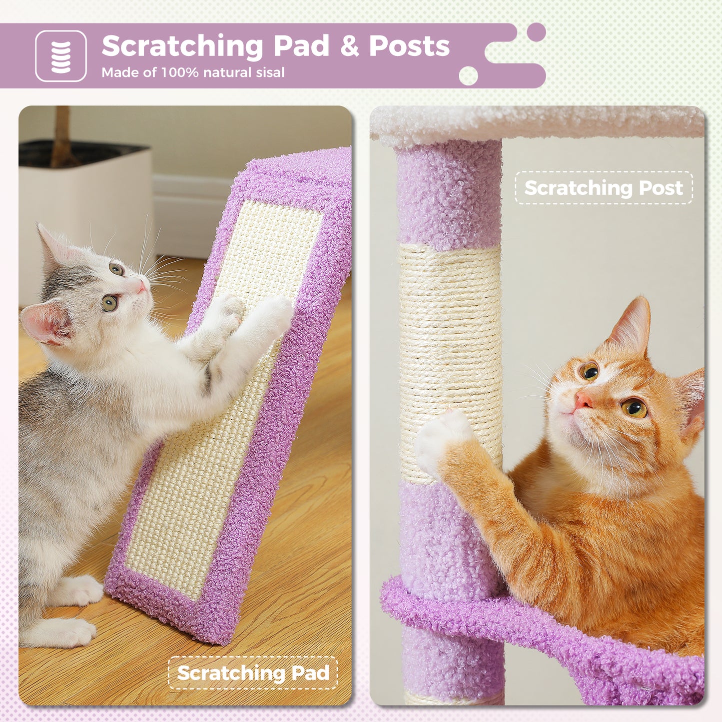 PAWZ Road Indoor Cat Tree | 90 cm Green Scratching Tower | with Spacious Sleeping House | 1 Sisal Level | 3 Scratching Posts | XXL Hammock &amp; Viewing Platform