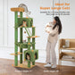 PAWZ Road Großer Kratzbaum für große Katzen | Stabiler Katzenturm mit XXL-Hängematte | 4 Sisal-Kratzsäulen & 2 geräumige Schlafhäuser | Ideal für Maine Coon Katzen | Höhe 180 cm