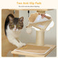 90% increased stability: Modern Cat Tree｜23.6" solid wooden board + 2 anti-slip pads｜67×34cm large space (load capacity 45lb/4 cats)