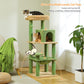 PAWZ Road 116 cm Katzenbaum mittelgroßer Kratzturm mit 4 Sisal-Kratzpfosten, Metallrahmen großer Hängematte und gemütlichem Schlafhaus, Aktivitätszentrum stabil und robust