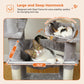 PAWZ Road Premium-Rascador | Árbol para gatos con hamaca XXL | Altura total 136 cm | Ideal para hogares con múltiples gatos