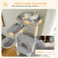 PAWZ Road Katzenturm | 73 Zoll | 1 Stange | 2 Hängematten | 8 Kratzbäume | XL Wohnung