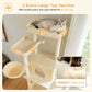 PAWZ Road Katzenturm | 73 Zoll | 1 Stange | 2 Hängematten | 8 Kratzbäume | XL Wohnung