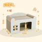 PAWZ Road Abnehmbares Deckel-Kratzbrett-Haus für Katzen 2-in-1 Design: Schlafhaus + Kratzstation