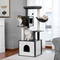 PAWZ Road Moderner Kratzbaum für Großkatzen | Premium-Katzenbaum mit XXL-Schlafhaus | Gesamthöhe 146 cm