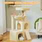 PAWZ Road Large Cat Tree | 104 cm Multi-Level Cat Tower | With 2 Spacious Sleeping Houses | Designed for Indoor Cats