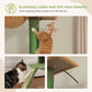 PAWZ Road Kaktus-Katzenbaum | 216-273 cm höhenverstellbar | Decken-zu-Boden-Kratzturm | mit Hängematte & Schlafhaus | Anti-Fall-Gurt