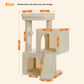 PAWZ Road Cat Tree 76 cm | Cat Tower with Double Sleeping House | Household Scratching Post