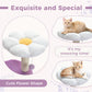 PAWZ Road Cat Tree – 81 cm purple flower cat tree | Sisal scratching posts | Cozy cat house | Cuddly platforms | Fluffy play balls