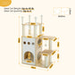 90% increased stability: Modern Cat Tree｜23.6" solid wooden board + 2 anti-slip pads｜67×34cm large space (load capacity 45lb/4 cats)