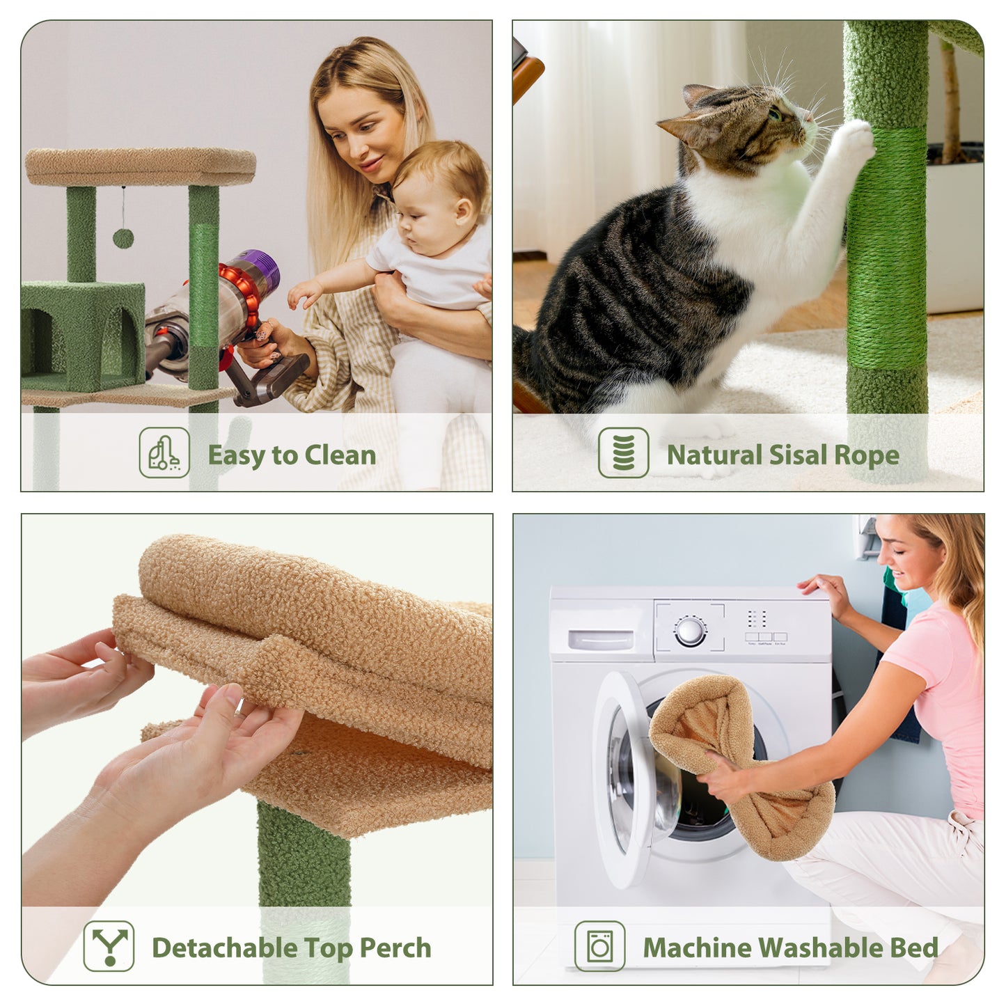 PAWZ Road Cat Tree - Luxury Plush Cat House + Hammock | Sisal Scratching Post + Viewing Platform