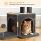 PAWZ Road – Mehrstöckiges Kletterparadies für Katzen | 106 cm | Robuste Sisal-Kratzsäulen | Stabile Etagenplattformen