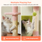 PAWZ Road Kratzbaum, 133 cm mehrstufiger Katzenbaum für Wohnungskatzen, plüschiges Katzenhaus mit 2 gepolsterten Liegeflächen, 2 Schlafhäusern & 2 Kratzpfeilern