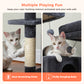 PAWZ Road Kratzbaum, 133 cm mehrstufiger Katzenbaum für Wohnungskatzen, plüschiges Katzenhaus mit 2 gepolsterten Liegeflächen, 2 Schlafhäusern & 2 Kratzpfeilern