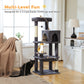« Ensemble de protection Kippschutz » PAWZ Road Arbre à chats - Hamac métallique + Plates-formes multi-niveaux｜Base XXL 50×43cm (pour 2-3 chats)