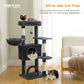 PAWZ Road 106 cm Arbre à chats avec maison de repos et perche à gratter en sisal