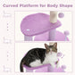 PAWZ Road Cat Tree – 81 cm purple flower cat tree | Sisal scratching posts | Cozy cat house | Cuddly platforms | Fluffy play balls