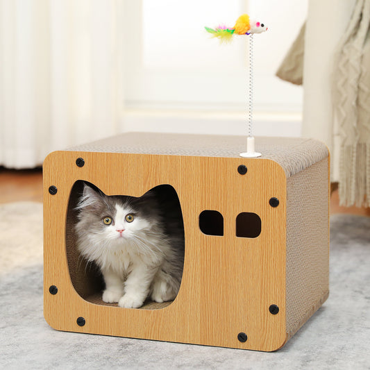 Tiragraffi per gatti PAWZ Road, portata 20 kg, extra-resistente | Colonna allargata 21 cm + diametro XXL 30 cm | Base antiscivolo | Design in cartone ondulato