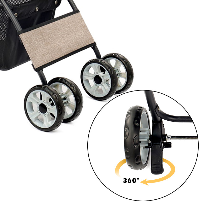 Carro plegable | con compartimento para padres y cinturón de seguridad | ventilación de 2 niveles + cojines lavables