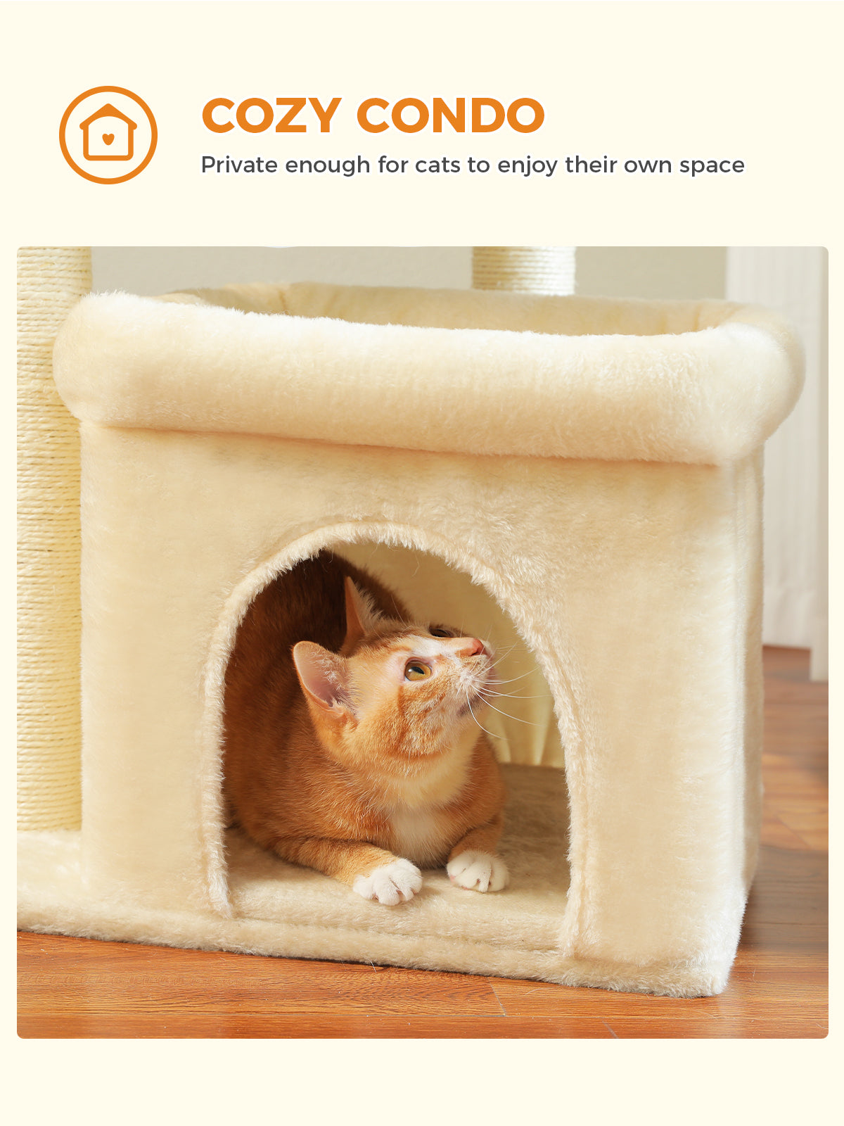 PAWZ Road Kratzbaum Katzenbaum mit voll umwickelten Sisal-Kratzpfosten | geeignet für mittelgroße bis große Katzen