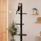 PAWZ Road Kratzbaum – Dreistöckiger Decken-zu-Boden Kletterturm für Katzen | Katzen-Aktivitätszentrum | 2,7 Meter