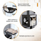 PAWZ Road Moderner Kratzbaum für Großkatzen | Premium-Katzenbaum mit XXL-Schlafhaus | Gesamthöhe 146 cm