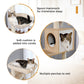 PAWZ Road Moderner Kratzbaum für Großkatzen | Premium-Katzenbaum mit XXL-Schlafhaus | Gesamthöhe 146 cm
