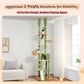 PAWZ Road Kaktus-Katzenbaum Deckenhoher Kratzbaum mit verstellbarer H?he (215-285 cm) | 7-Etagen Kletterzentrum | mit H?ngematten | 5 Plattformen | Sisal-Kratzs?ulen