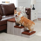 PETEPELA escaleras para perros con 3 compartimentos de almacenamiento – Plegable | escalera de seguridad antideslizante para perros y gatos | 3 niveles