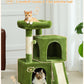PAWZ Road Katzenbaum 76 cm | Katzenturm mit Doppel-Schlafhaus | Haushalts-Kratzbaum