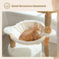 PAWZ Road Rascador Moderno | Torre para Gatos de 100 cm de Madera Maciza | Diseño Minimalista Blanco | Con Poste de Rascado de Sisal
