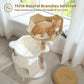 PAWZ Road Rascador Moderno | Torre para Gatos de 100 cm de Madera Maciza | Diseño Minimalista Blanco | Con Poste de Rascado de Sisal