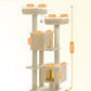 PAWZ Road XXL-Rascador | Torre para gatos de 180 cm para apartamentos | Con columnas para rascar, casa para dormir y plataforma de observación de varios niveles