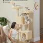 PAWZ Road XXL-Rascador | Torre para gatos de 180 cm para apartamentos | Con columnas para rascar, casa para dormir y plataforma de observación de varios niveles