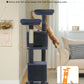 PAWZ Road XXL-Rascador | Torre para gatos de 180 cm para apartamentos | Con columnas para rascar, casa para dormir y plataforma de observación de varios niveles