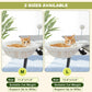 PAWZ Road Katzenbett für den Schreibtisch | mit interaktivem Plüschball | 35 cm Durchmesser | platzsparendes Katzen-Schreibtischbett | weiße Katzenhängematte für Tisch | bis zu 22 kg belastbar