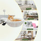 PAWZ Road Katzenbett für den Schreibtisch | mit interaktivem Plüschball | 35 cm Durchmesser | platzsparendes Katzen-Schreibtischbett | weiße Katzenhängematte für Tisch | bis zu 22 kg belastbar