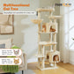 PAWZ Road XXL-Rascador 175 cm para gatos de apartamento | Con gran hamaca | Torre para gatos adultos | Incl. poste rascador, casa de dormir y plataforma de observación
