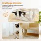 PAWZ Road Cat Tree, 136 cm high | with spacious hammock | sleeping house and scratching post | two padded platforms | cat house suitable for large indoor cats