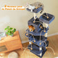 PAWZ Road Cat Tree, 136 cm high | with spacious hammock | sleeping house and scratching post | two padded platforms | cat house suitable for large indoor cats