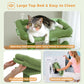 Arbre à gratter cactus 90 cm – Arbre à chat de taille moyenne avec poteau à gratter en sisal, maison pour chats d'appartement, grande plateforme panoramique rembourrée, hamac confortable et 2 balles de jeu pour chats de petite à moyenne taille