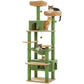 PAWZ Road Cat Tree, 136 cm high | with spacious hammock | sleeping house and scratching post | two padded platforms | cat house suitable for large indoor cats