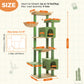 PAWZ Road XXL-Rascador 175 cm para gatos de apartamento | Con gran hamaca | Torre para gatos adultos | Incl. poste rascador, casa de dormir y plataforma de observación