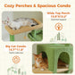 PAWZ Road XXL-Rascador 175 cm para gatos de apartamento | Con gran hamaca | Torre para gatos adultos | Incl. poste rascador, casa de dormir y plataforma de observación